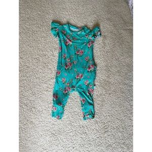 Posh Peanut Eloise ruffled cap sleeve romper